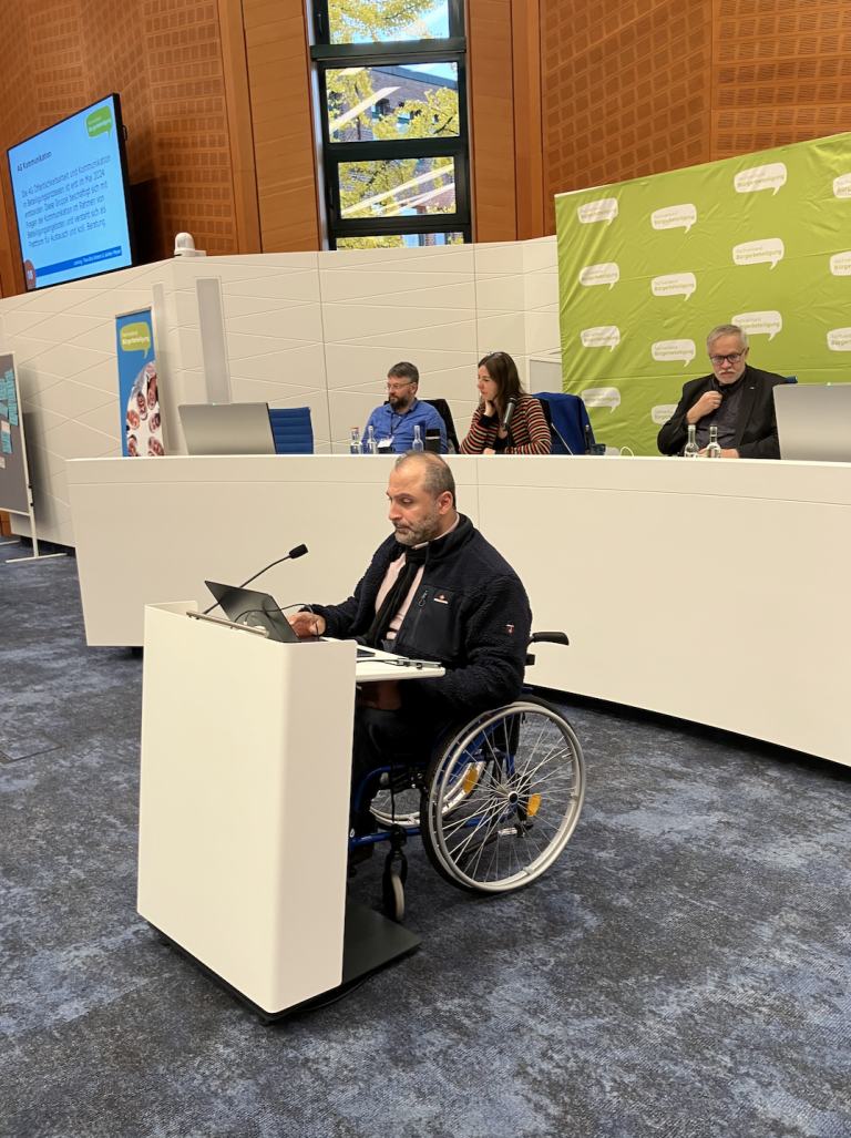 Mo beim Branchendialog des Fachverbandes für Bürgerbeteiligung in Norderstedt.