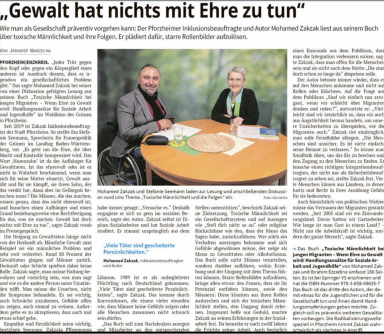 Gewalt hat nichts mit Ehre zu tun.